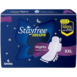 STAYFREE Secure Nights Sanitary Pads XXL