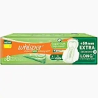 Whisper Choice Aloe Vera Freshness Sanitary Napkin with Wings