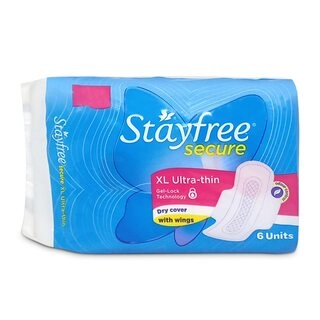 Stayfree Secure Ultra Thin Dry Cover Sanitary Napkin with Wings XL