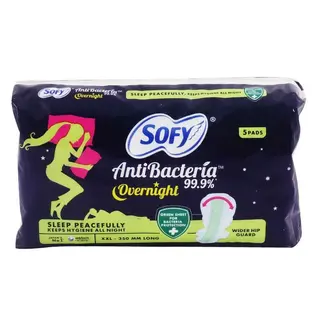 Sofy AntiBacteria Overnight Sanitary Napkin with Wings XXL