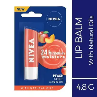 Nivea 24 hour Caring Lip Balm Peach Shine
