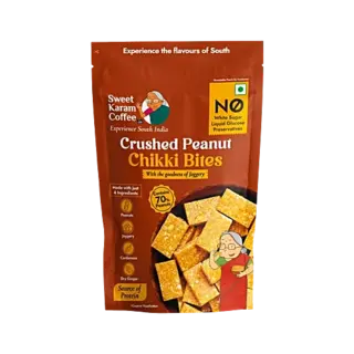 Sweet Karam Coffee Crushed Peanut Chikki Bites