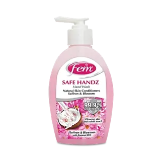 Fem Safe Handz Hand Wash Saffron & Blossom with Coconut Milk