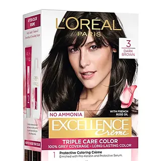 Loreal Paris Excellence Creme Hair Colour 3 Natural Darkest Brown