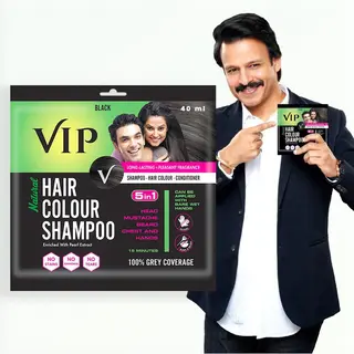 VIP Natiural Hair Colour Black Shampoo 5 in 1 Black