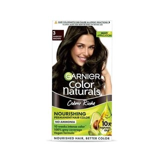 Garnier Color Naturals Creme hair color 3 Darkest Brown 