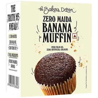 The Baker's Dozen Zero Maida Banana Muffin
