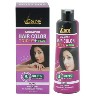 Vcare Shampoo Hair Color Triple Plus Black