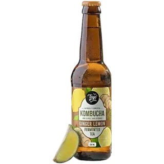 Toyo Kombucha Non-Alcoholic Ginger Lemon Fermented Tea