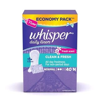 Whisper Clean and Fresh Daily Liners