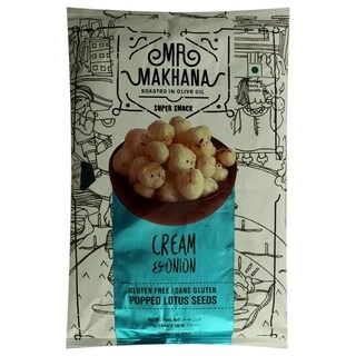 Mr Makhana Cream & Onion Popped Lotus Seeds