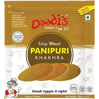 Daadis Golden Wheat Crisps Panipuri Khakhra