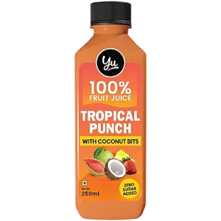 Yu Tropical Punch With Coconut Bits Fruit Juice