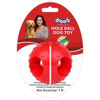 Drools Rubber Toy for Dogs Hole Ball Medium