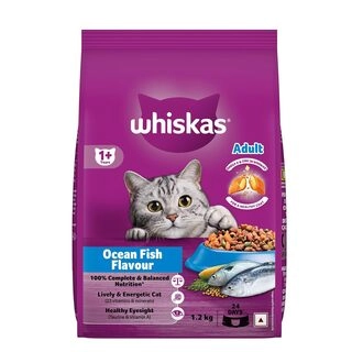 Whiskas Adult 1 Plus Years Dry Cat Food Ocean Fish Flavour