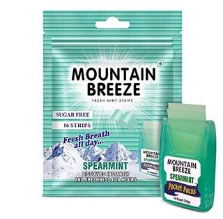 Mountain Breeze Sugar free Mint Mouth Freshener Strips