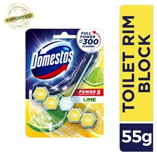 Domestos Toilet Rim Block with Power of 5 Lime