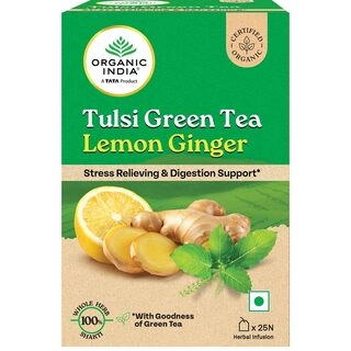 Organic India Tulsi Green Tea Lemon Ginger