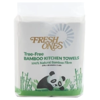 Fresh Ones Bamboo Kitchen Towel 2 Rolls X 60 Sheets X 2 Ply