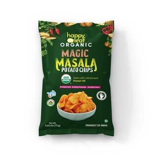 Happy Leaf Snacks Organic Masala Pototo Chips