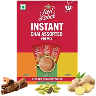 Red Label Instant Chai Assorted Premix 12 Sachets