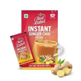 Red Label Instant Chai Ginger Premix 10 Sachets