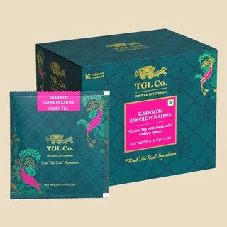 TGL Co. Kashmiri Saffron Kahwa Green Tea 16 Tea Bags