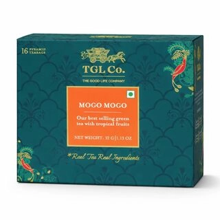 TGL Co. Mogo Mogo Green Tea Infusion Fruity & Floral 16 Tea Bags