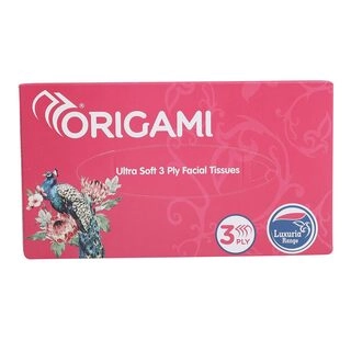 Origami Luxuria Ultra Soft 3Ply Facial Tissues - 100 nos (20cm x 20cm)