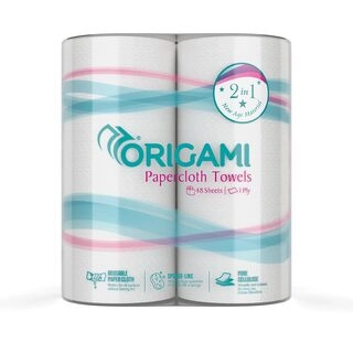 Origami Lucart Kitchen Tissues 1-Ply - Pack of 2 - 48 Pulls Each