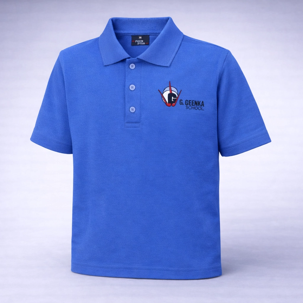 GD Goenka T-Shirt Half Sleeves Blue