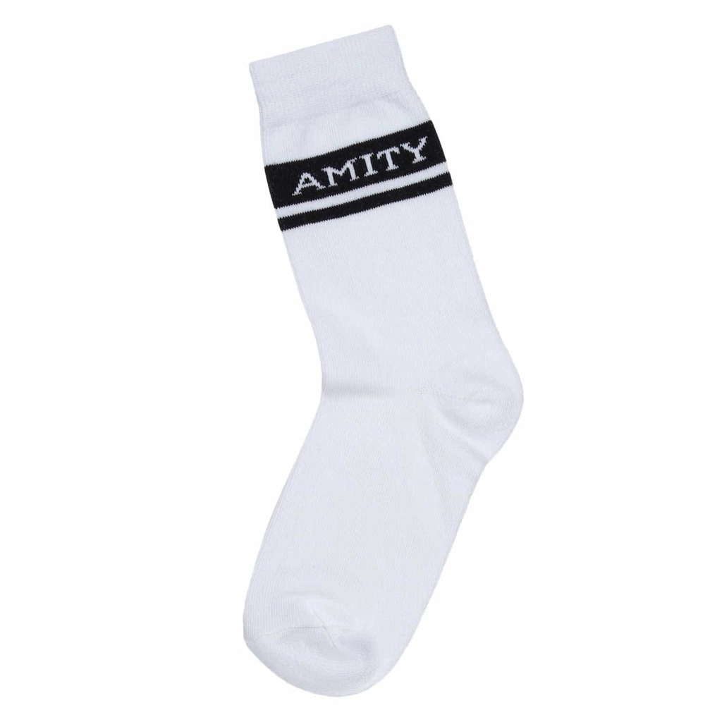 Amity Summer Unisex White Socks - Class 1 to 8