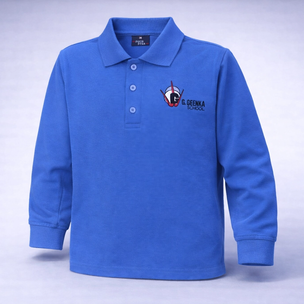 GD Goenka Track T-Shirt Full Sleeves Blue
