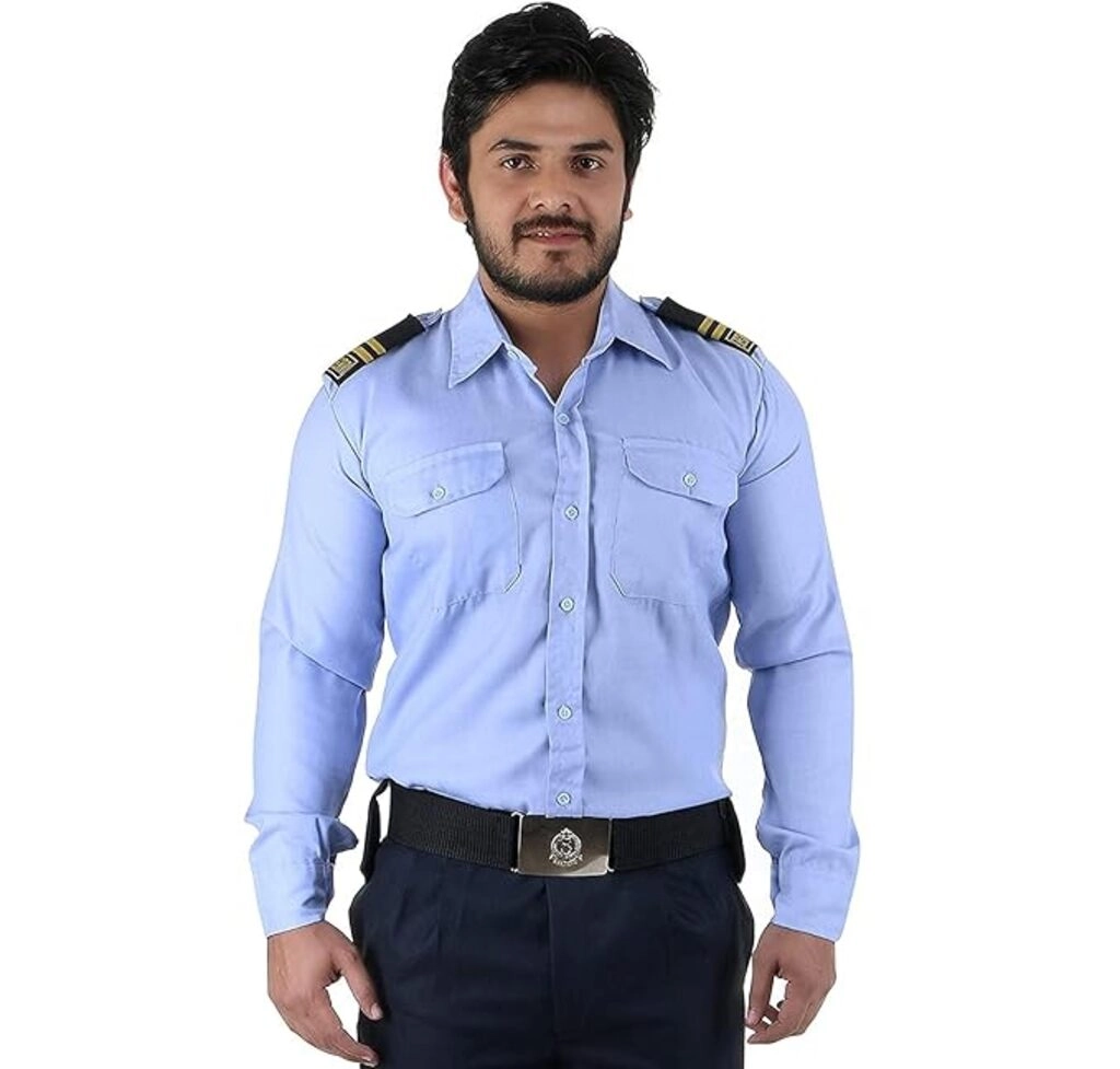 Security Guard Shirt Blue Color