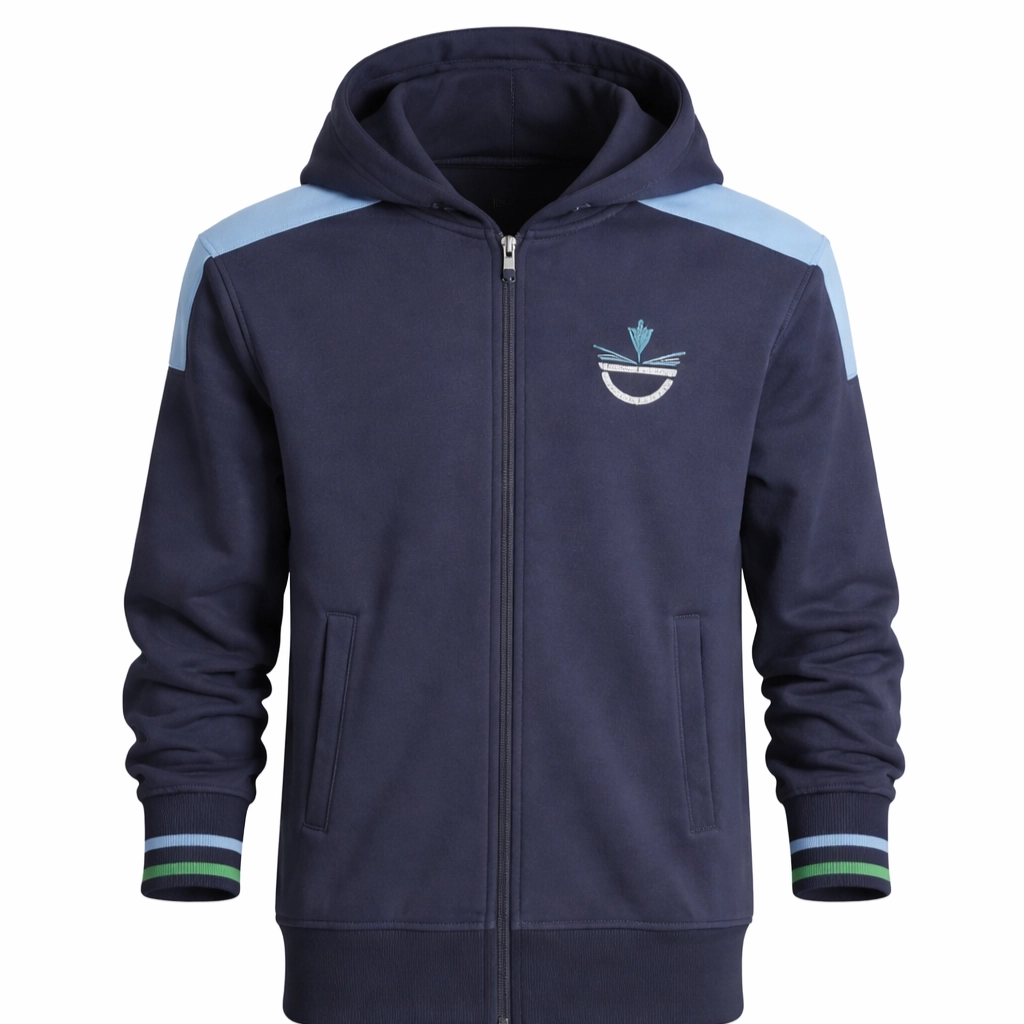 Khaitan School Track Jacket Green