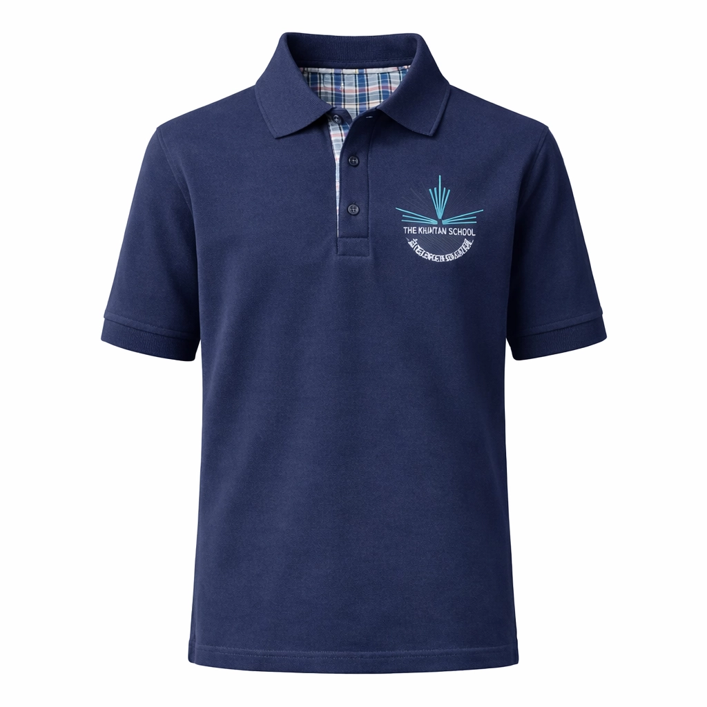 Khaitan Half Sleeves Navy Blue T-Shirt I-V