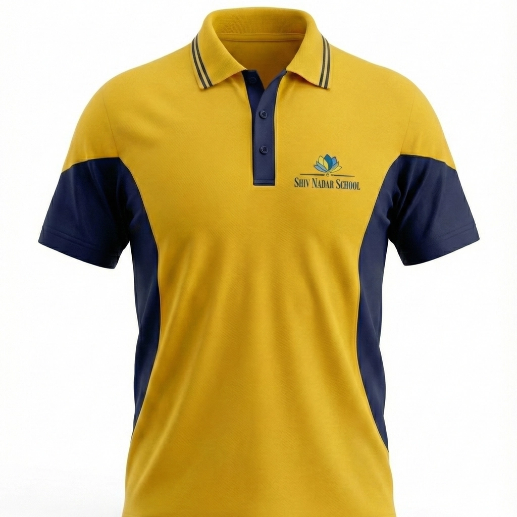 Shiv Nadar School T-shirt Half Sleeves Yellow