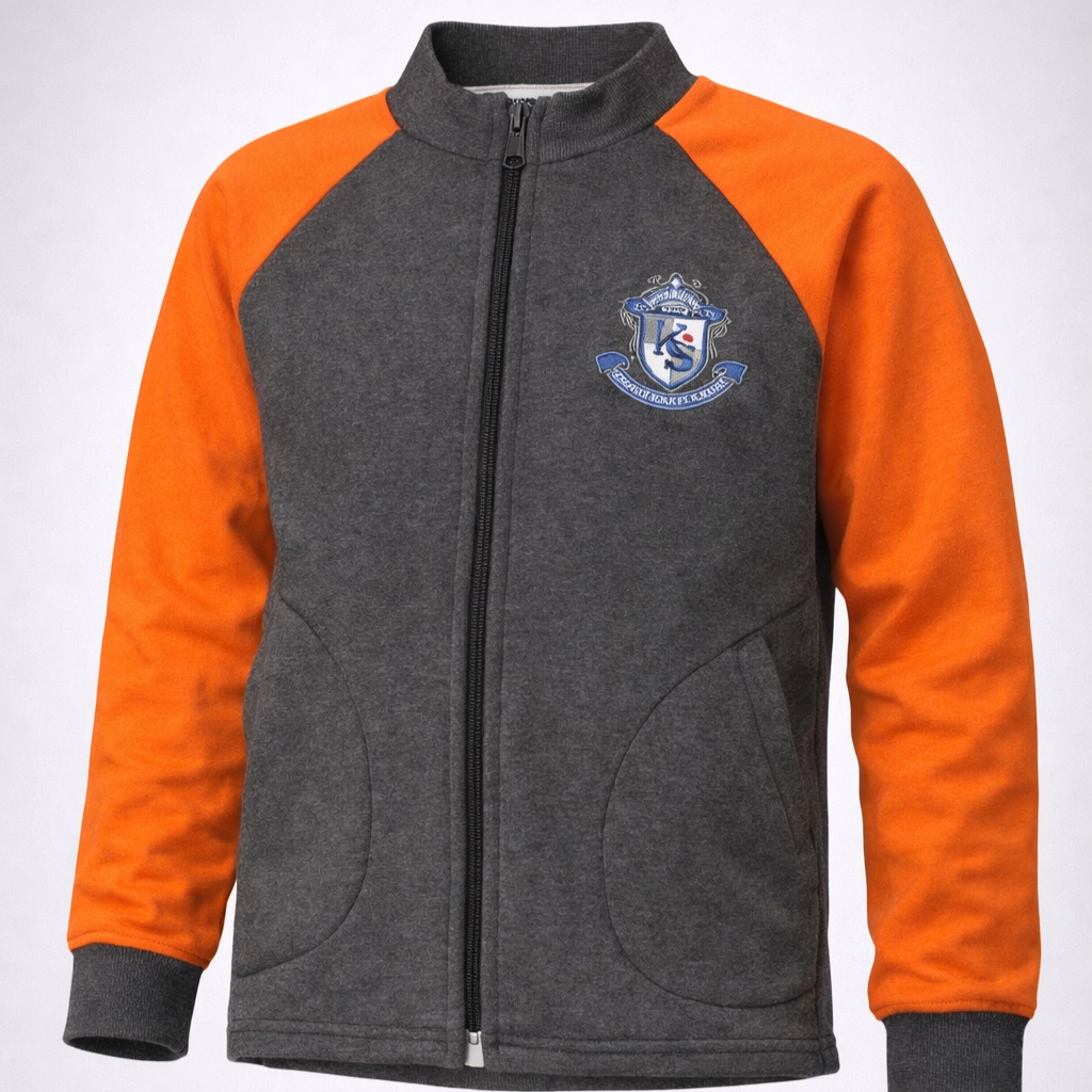 Kothari International School Track Jacket Orange