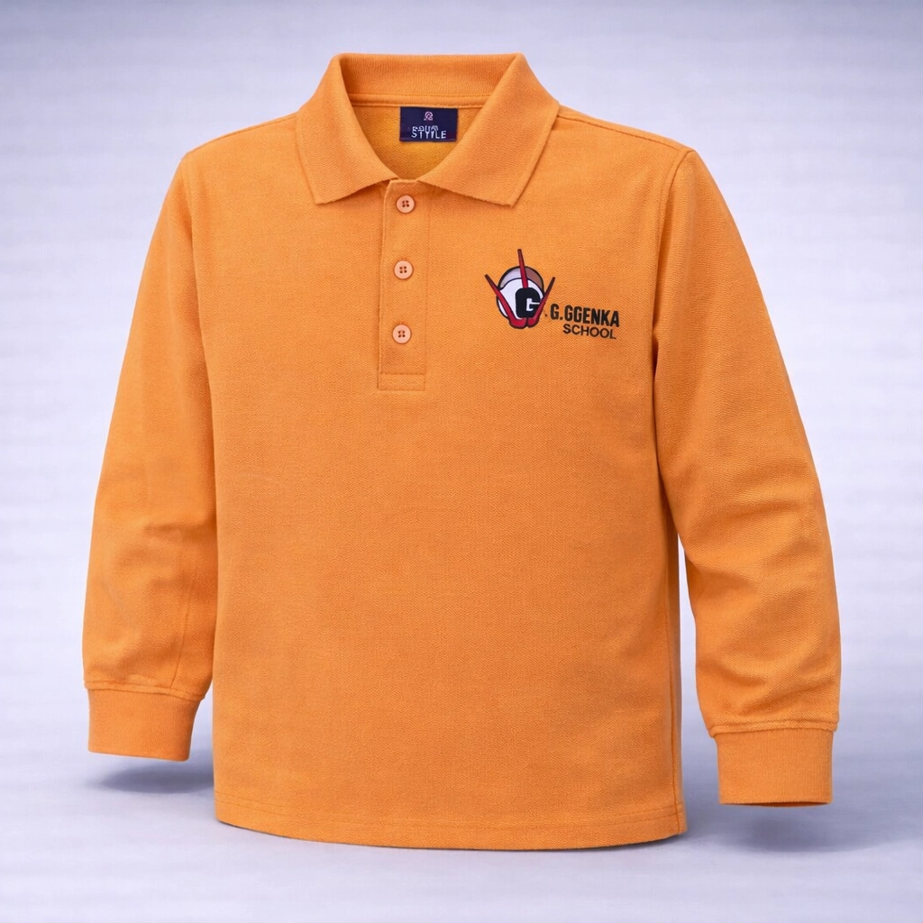 GD Goenka Track T-Shirt Full Sleeves Orange