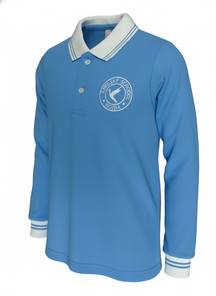 Apeejay Blue T-Shirt Full Sleeves