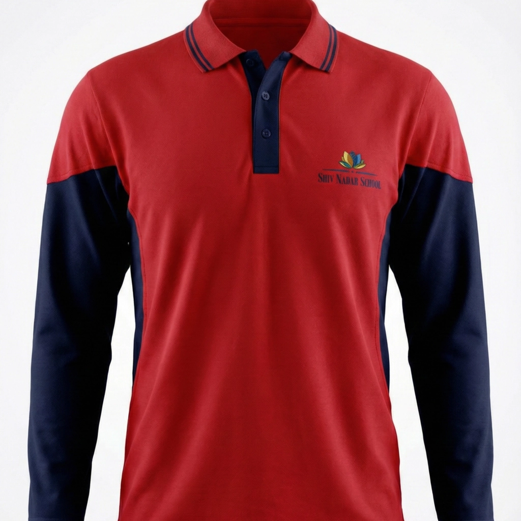 Shiv Nadar School T-shirt Full Sleeves Red