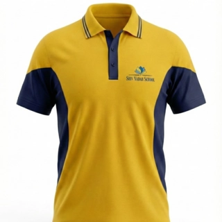Shiv Nadar School T-shirt Half Sleeves Yellow