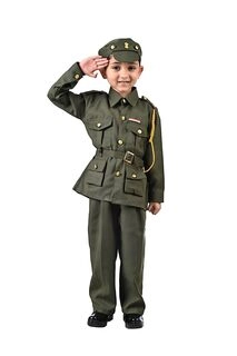 Kids Army Uniform Costume – Olive Green