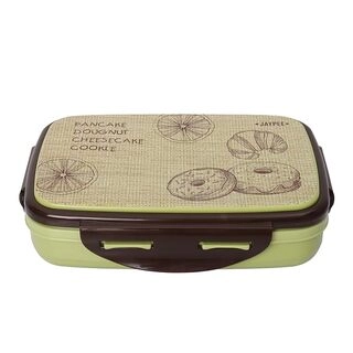 Jaypee Ecosteel Sr Green 650 ml Lunch Box for School & Office, Spoon, Airtight Leak-Proof, Snacks Tiffin Box for Kids, Light Weight, Easy Clean