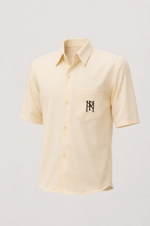 Apeejay Brown Shirt Half Sleeves