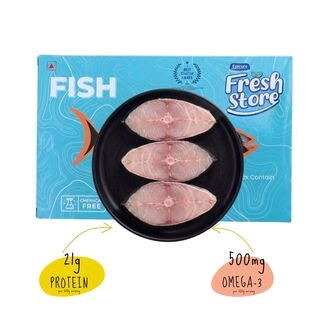 SEER FISH / KING FISH / SURMAI / NEYMEEN / VANJARAM / ANJAL (3KG TO 8KG) - STEAK 400g