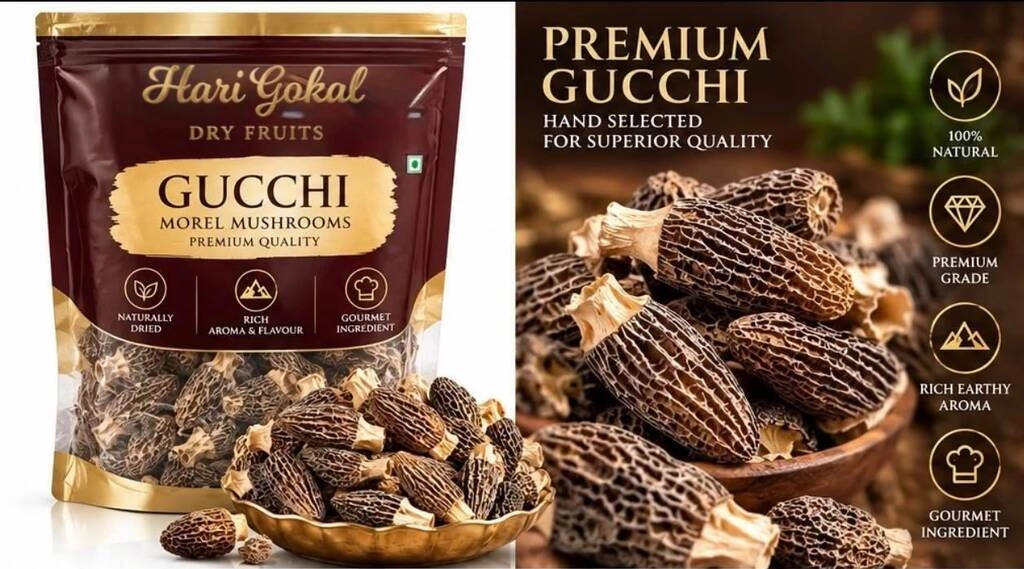 Premium Gucchi Morel Mushrooms | Dried Morels | Hand Selected | Rich Earthy Aroma & Flavour | Gourmet Cooking Ingredient