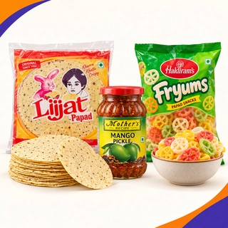 Papad/Pickles/Fryums