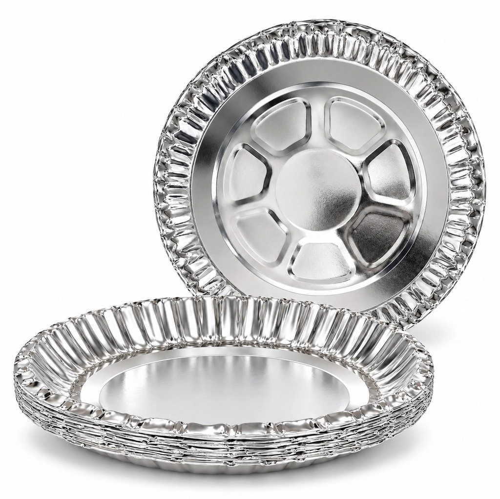 Silver Pape Thali Round 12Inc