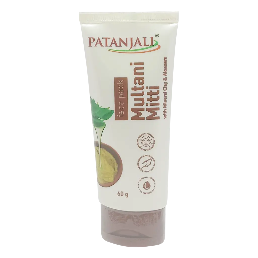 PATANJAALI FACE PACK MULTANI MITTI WITH ALOEVERA 60G
